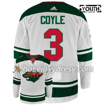 Dětské Hokejový Dres Minnesota Wild CHARLIE COYLE 3 Adidas Bílá Authentic